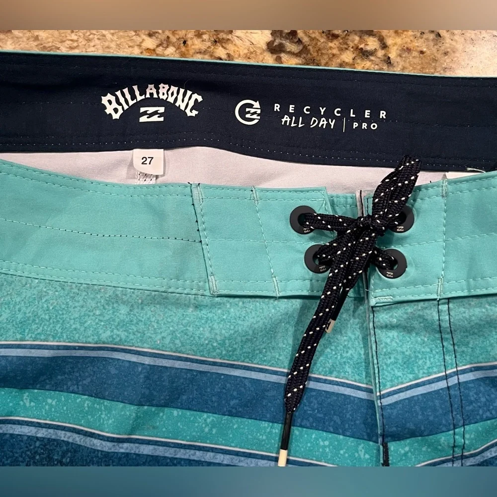 NWT Billabong All Day Stripe Pro Board Shorts.